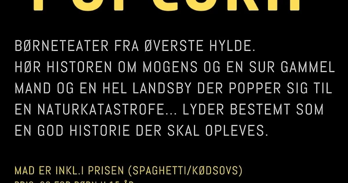 Popcorn – børneteater