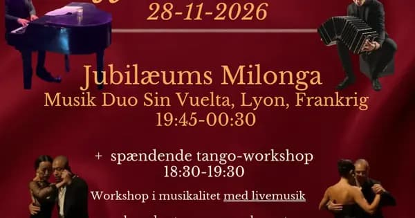15 års jubilæumsmilonga med Duo Sin Vuelta fra Lyon